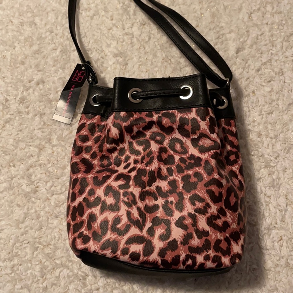 Leopard print crossbody bag